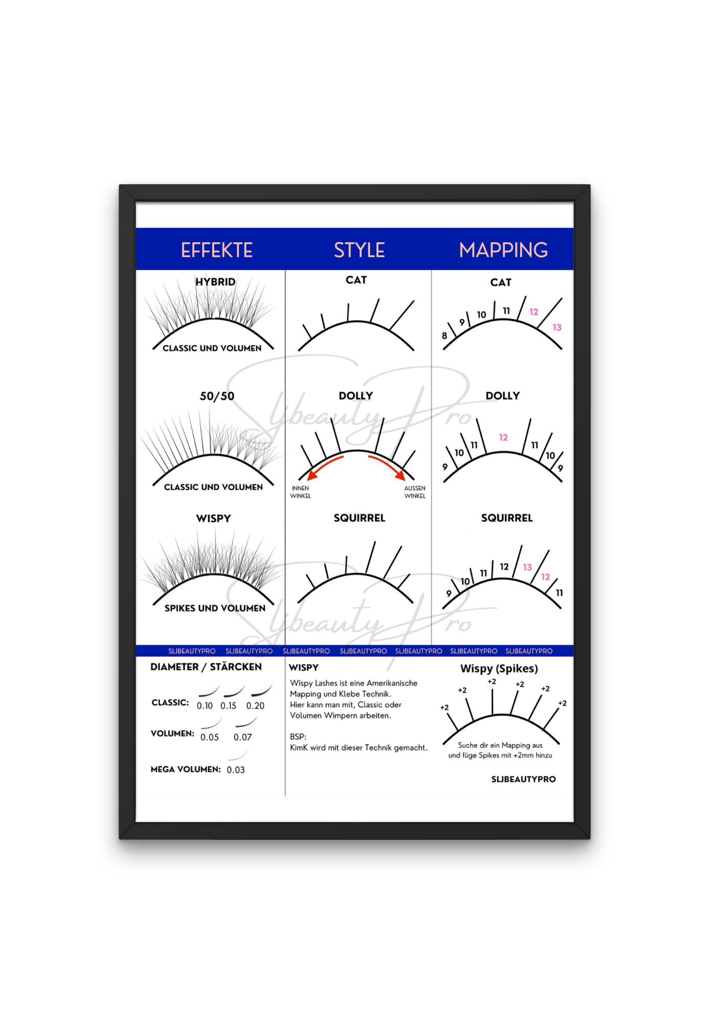 Set Lash Chart + Sponges